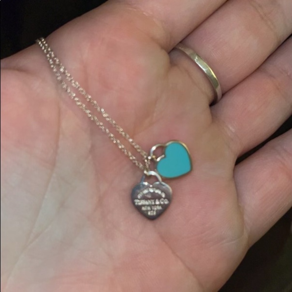 Tiffany blue heart pendant necklace